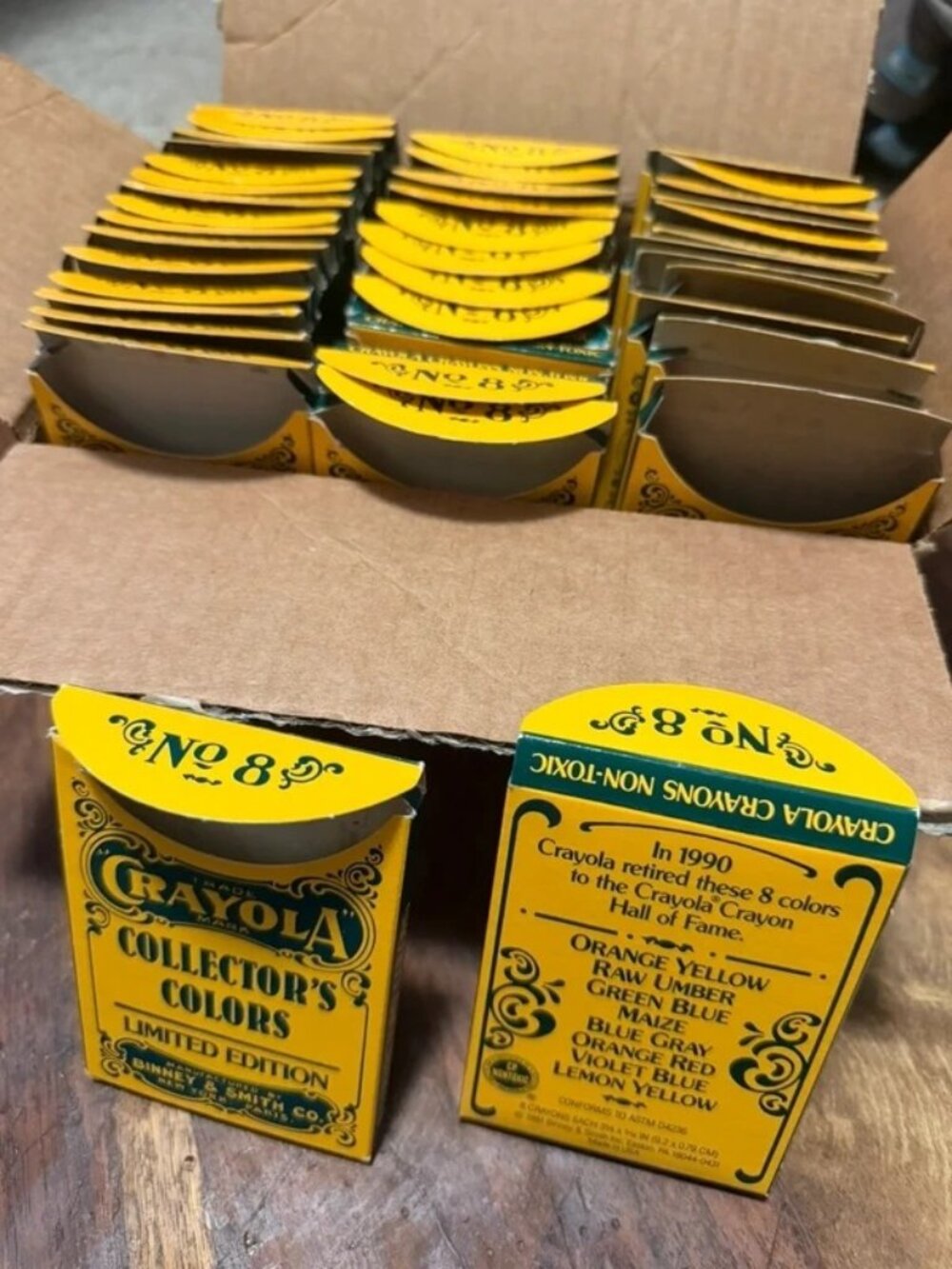 25 Empty Used Vintage Crayola Card Board Boxes